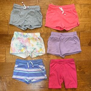 Toddler Girls Cat and Jack Shorts - 4T - 6 included!! - Tie Dye, Bike, Cotton